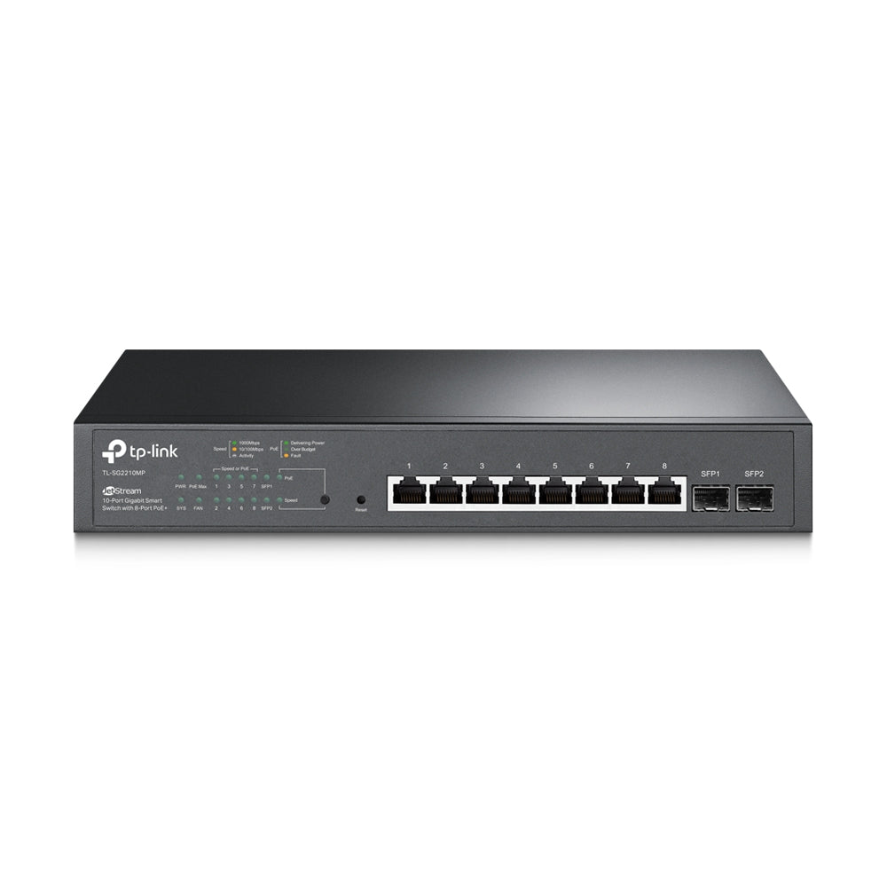 TP-Link TL-SG2210MP 10-Port Gigabit Smart Switch with 8 PoE+ Ports