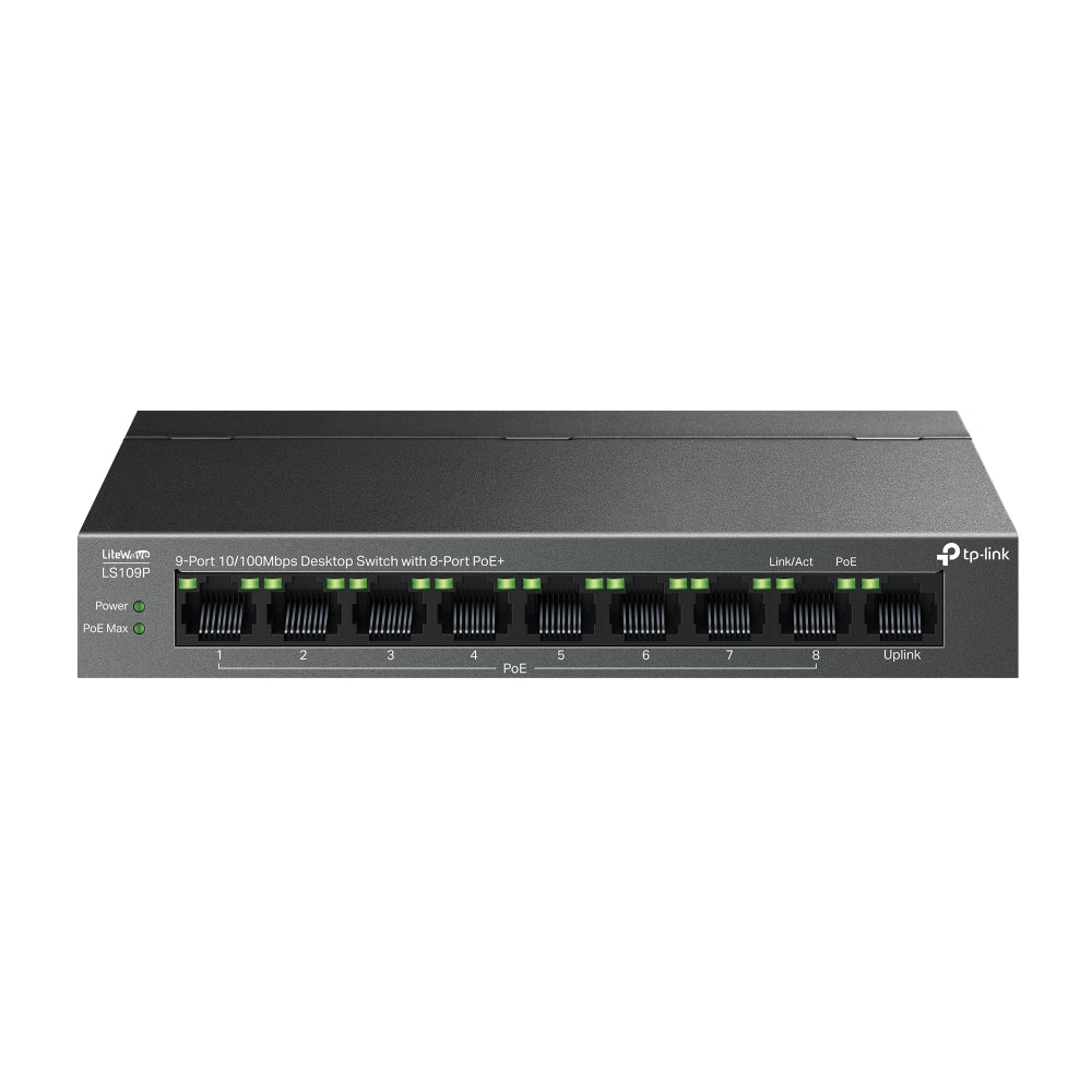 TP-Link LS109P 9-Port 10/100Mbps PoE Switch