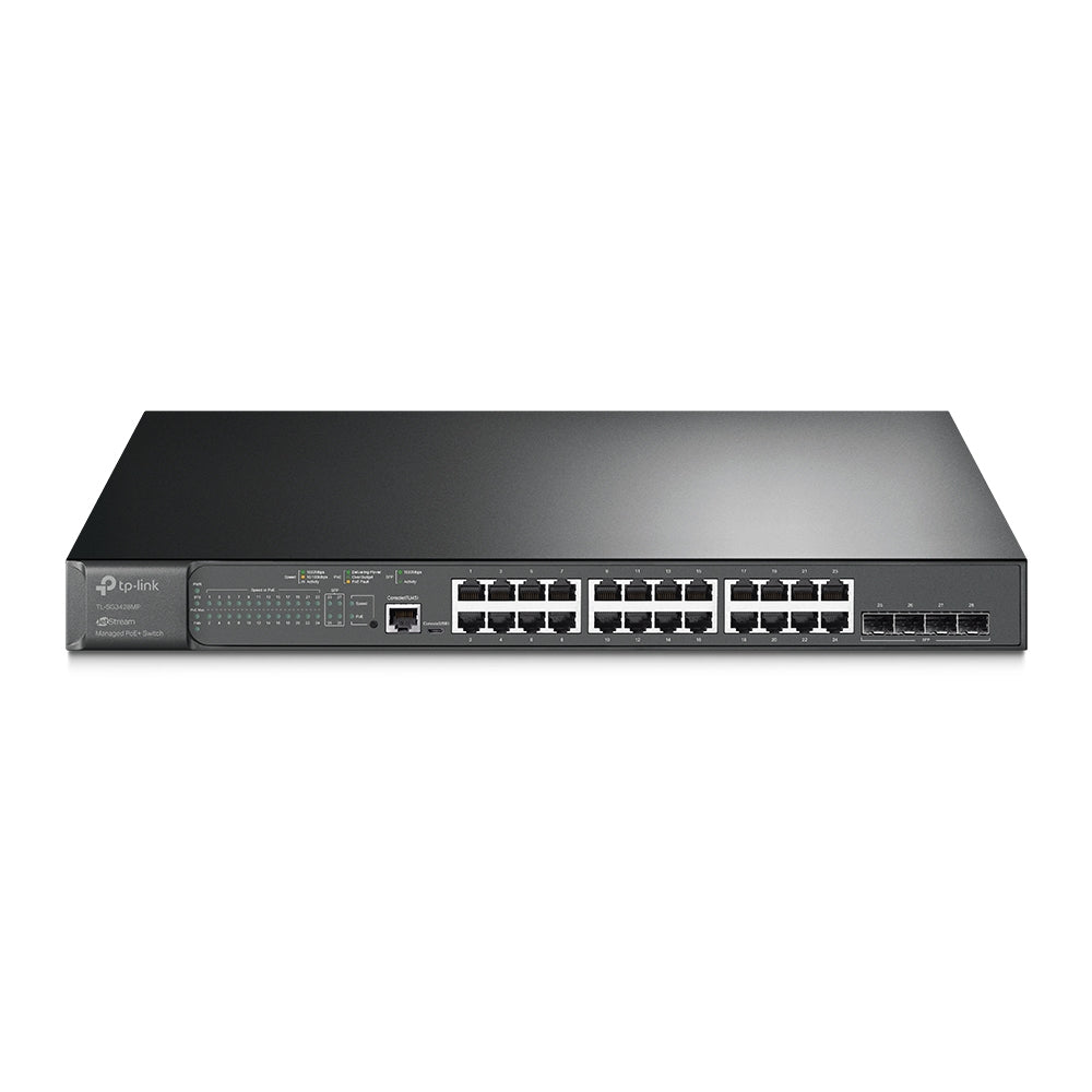 TP-Link TL-SG3428MP 28-Port Gigabit L2+ Managed Switch with 24 PoE+ Ports