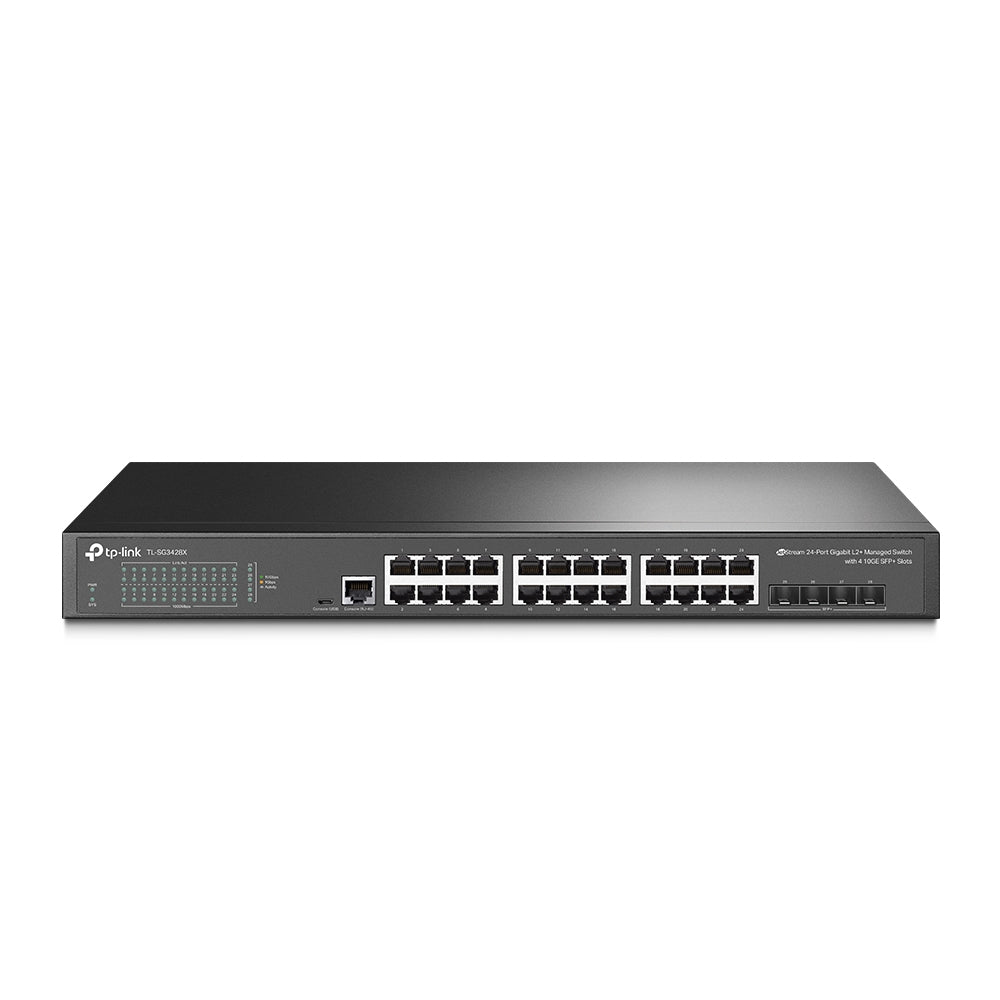 TP-Link TL-SG3428X 24-Port Gigabit L2+ Managed Switch with 4 10GE SFP+ Slots