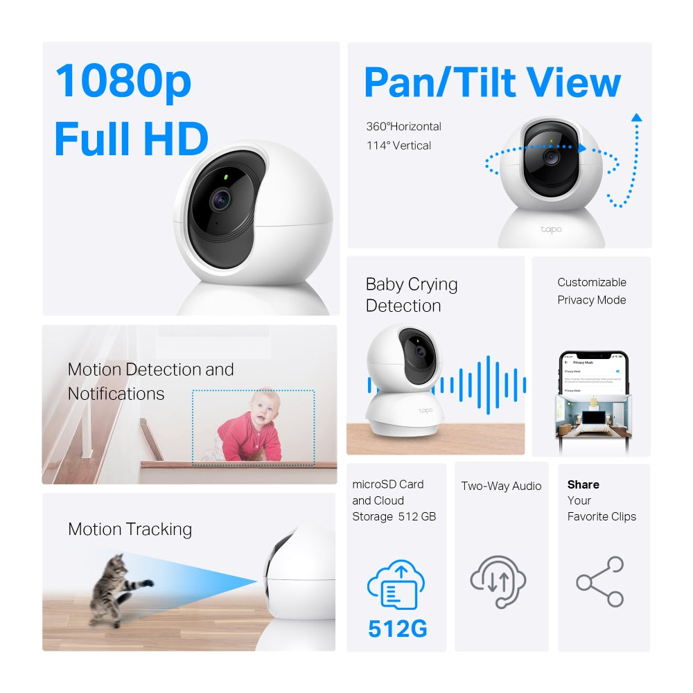 TP-Link Tapo C200 Pan/Tilt Wi-Fi Security Camera