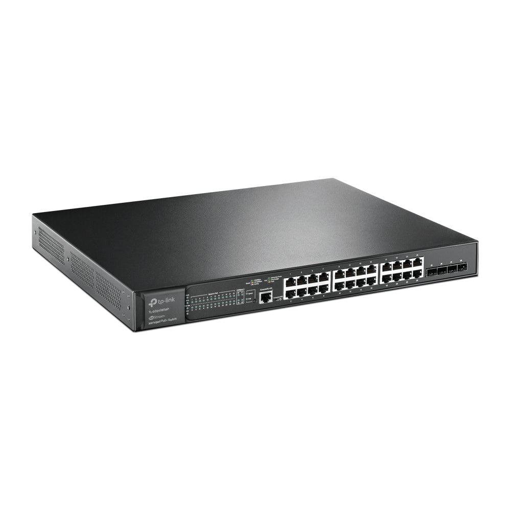 TP-Link TL-SG3428XMP 24-Port Gigabit L2+ Managed Switch with 4 10GE SFP+ Slots and 24 PoE+ Ports