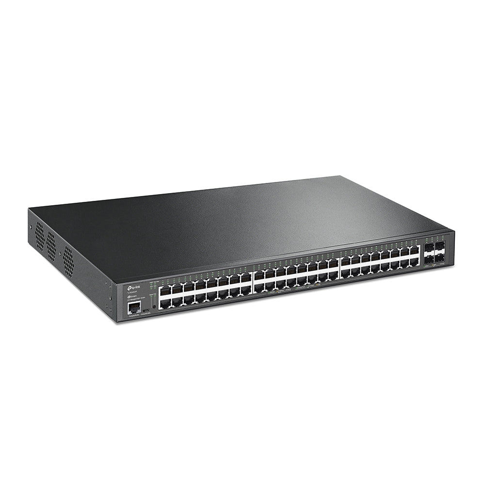 TP-Link TL-SG3452XP 48-Port Gigabit L2+ Managed Switch with 4 SFP+ Slots and 48 PoE+ Ports