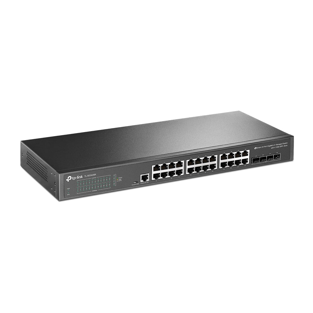 TP-Link TL-SG3428X 24-Port Gigabit L2+ Managed Switch with 4 10GE SFP+ Slots