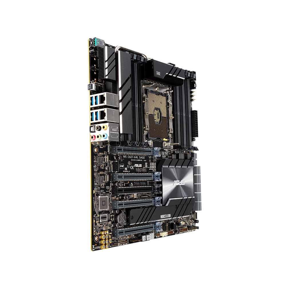 ASUS Pro WS C621-64L SAGE/10G Workstation Motherboard - LGA 3647, Intel C621, DDR4, PCIe 3.0, Dual 10G LAN