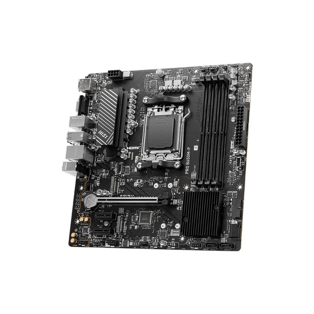 MSI PRO B650M-P Motherboard - AM5, DDR5, PCIe 4.0, Micro-ATX