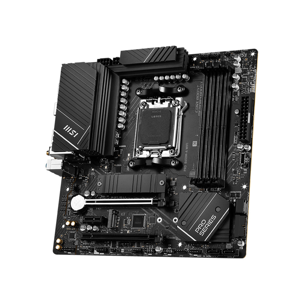 MSI PRO B650M-A WIFI Motherboard - AM5, DDR5, PCIe 4.0, Micro-ATX