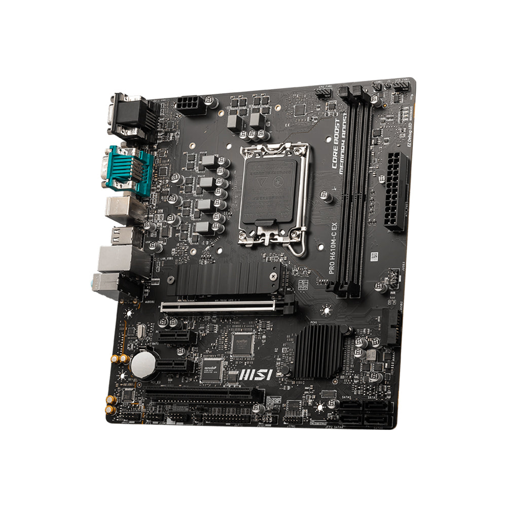 MSI PRO H610M-C EX DDR4 Motherboard - LGA 1700, DDR4, PCIe 4.0, Micro-ATX