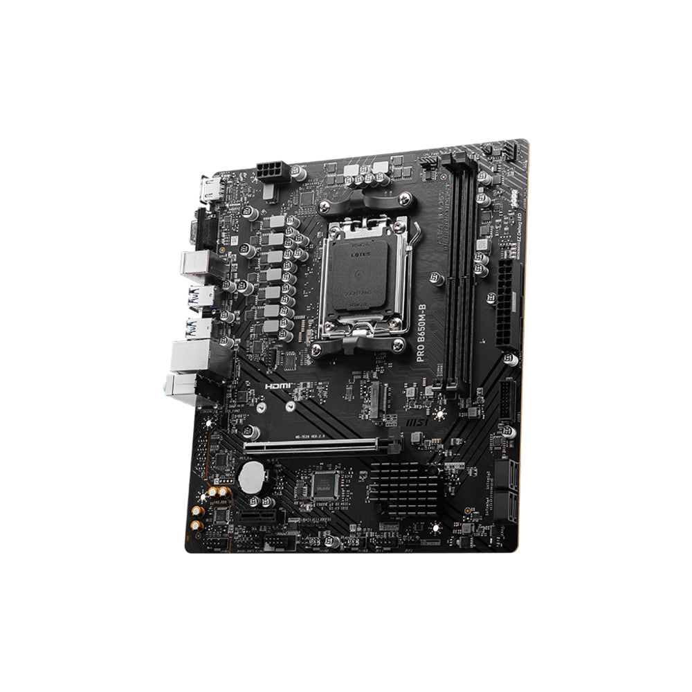 MSI PRO B650M-B Motherboard - AM5, DDR5, PCIe 4.0, Micro-ATX