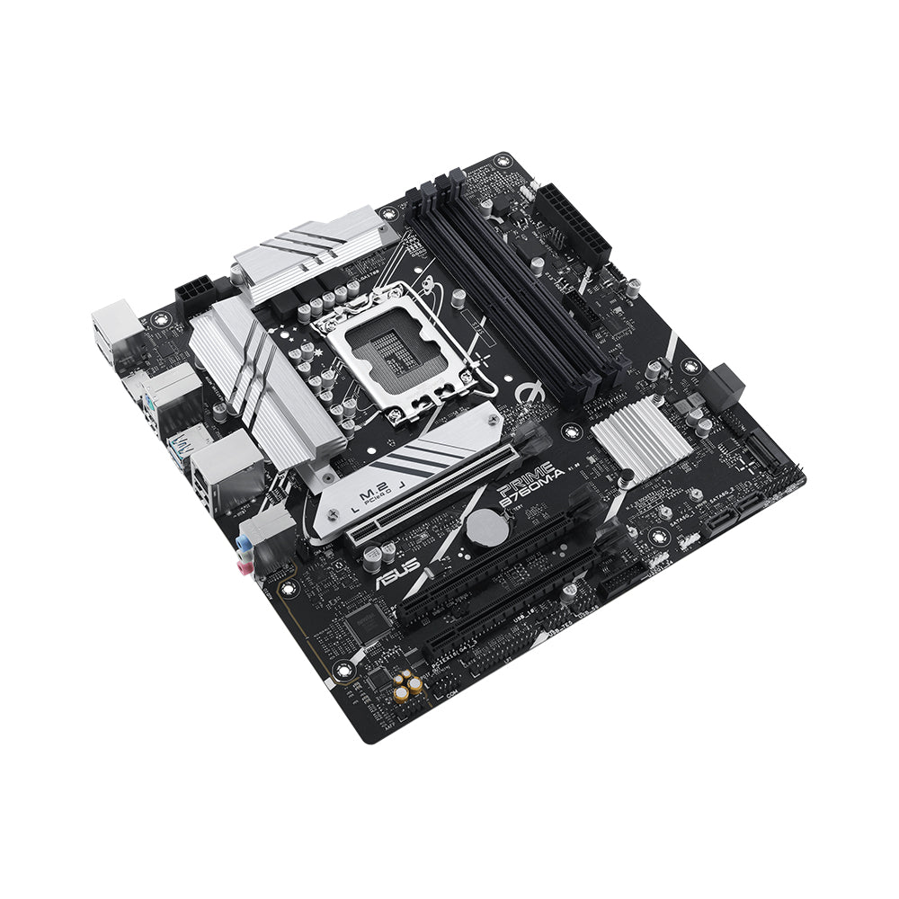 ASUS PRIME B760M-A Micro ATX Motherboard - LGA 1700, Intel B760, DDR5, PCIe 4.0, Dual M.2