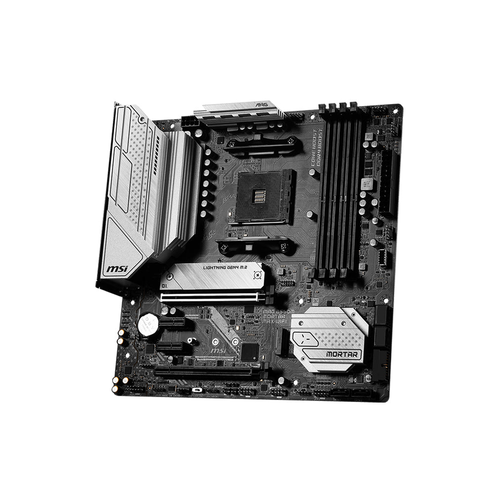 MSI MAG B550M Mortar MAX Wi-Fi Motherboard - Micro-ATX, DDR4, PCIe 4.0, AMD Ryzen Ready