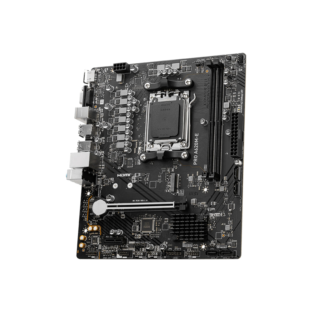 MSI PRO A620M-E Motherboard - AM5, DDR5, PCIe 4.0, Micro-ATX