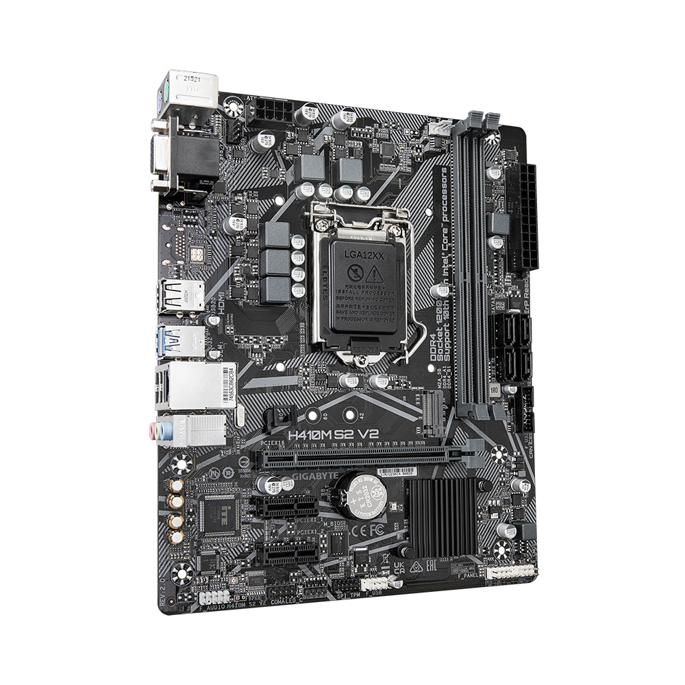 Gigabyte H410M S2 V2 (rev. 2.0) Motherboard - LGA 1200, Intel H410, DDR4, Micro ATX