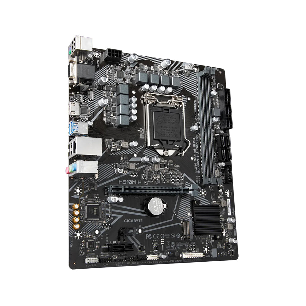Gigabyte H510M H (rev. 1.31.6) Motherboard - LGA 1200, Intel H510, DDR4, Micro ATX