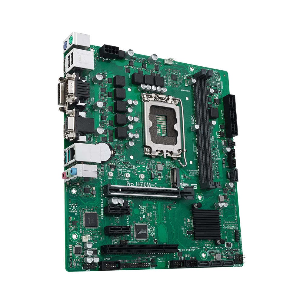 ASUS Pro H610M-C-CSM Micro ATX Motherboard - LGA 1700, Intel H610, DDR5, PCIe 5.0, Enhanced Security Features