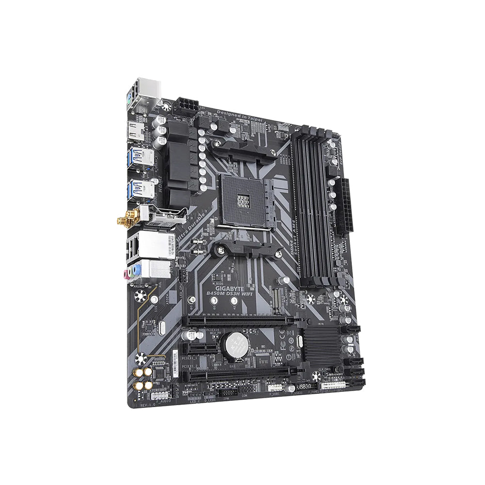 Gigabyte B450M DS3H WIFI (rev. 1.5) Motherboard - LGA AM4, AMD B450, DDR4, Micro ATX