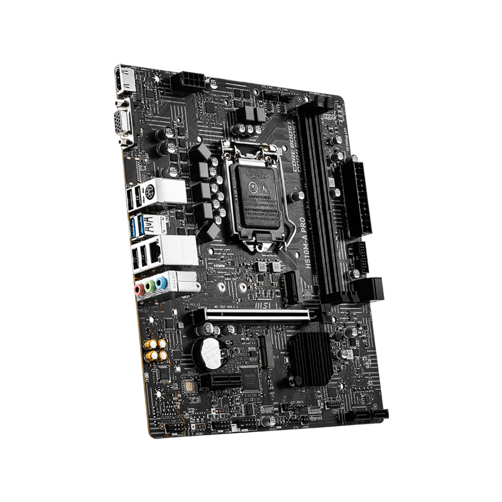 MSI H510M-A PRO Motherboard - LGA 1200, DDR4, PCIe 4.0, Micro-ATX
