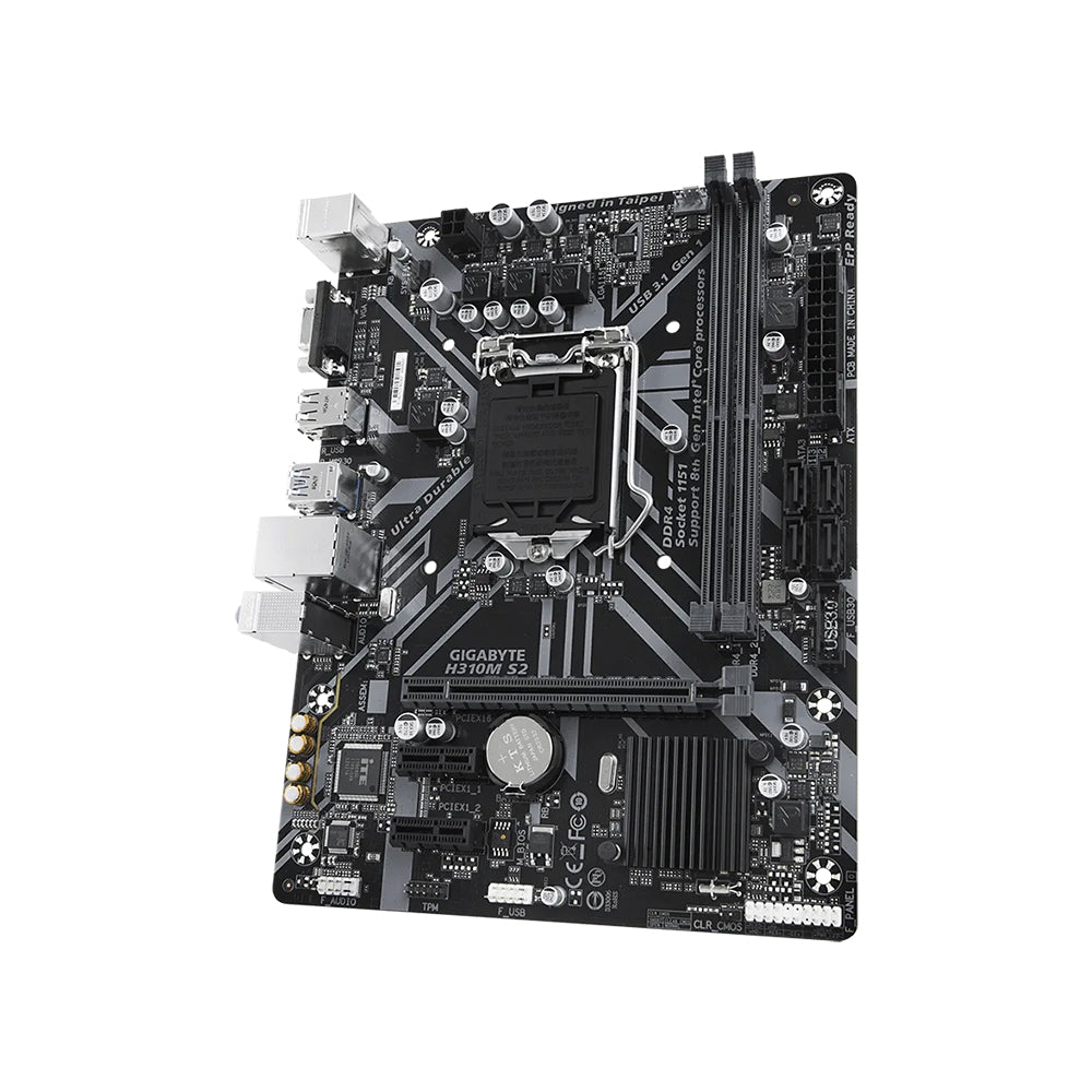 Gigabyte GA-H310M-S2 (rev. 1.0) Motherboard - LGA 1151, Intel H310, DDR4, Micro ATX