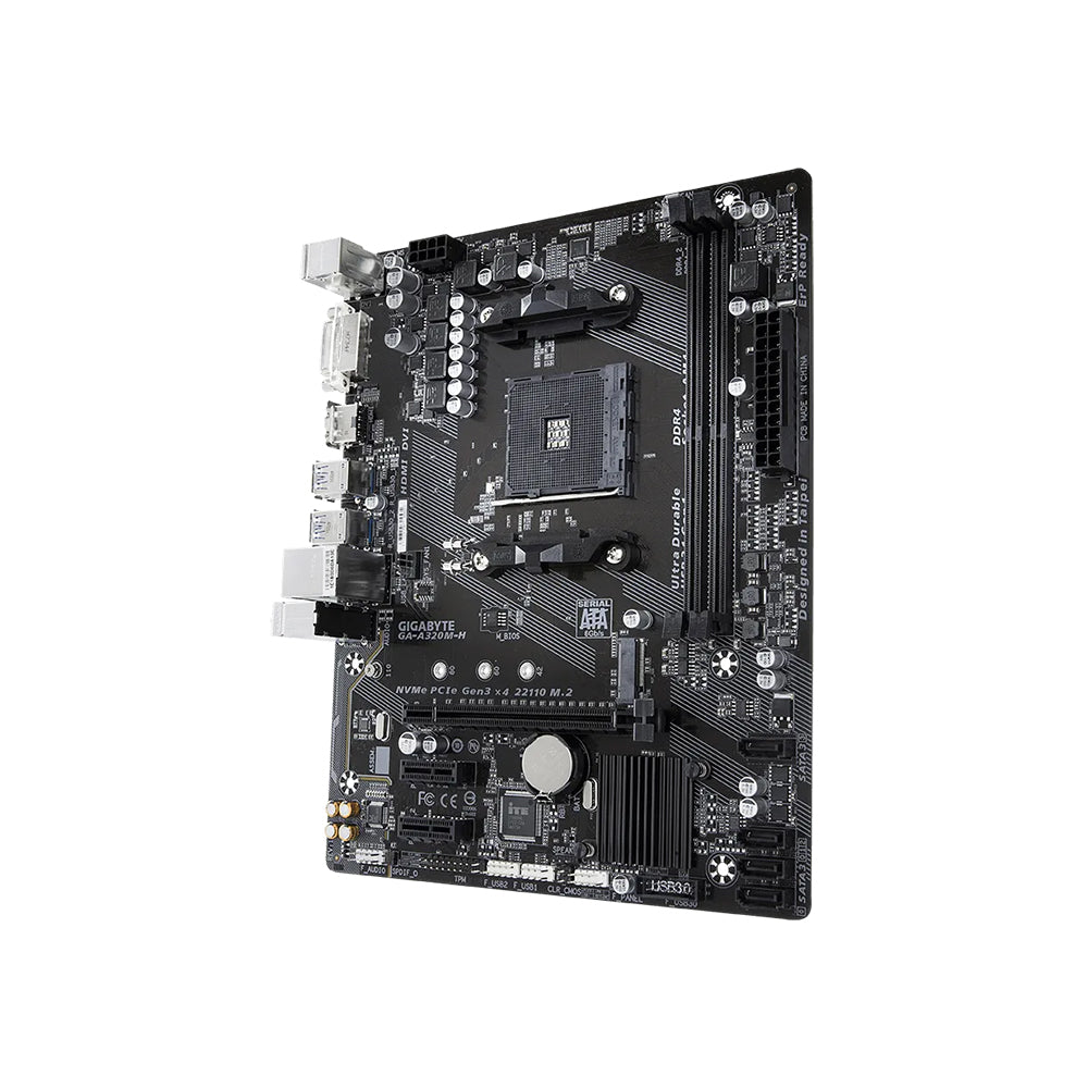 Gigabyte GA-A320M-H Motherboard - LGA AM4, AMD A320, DDR4, Micro ATX