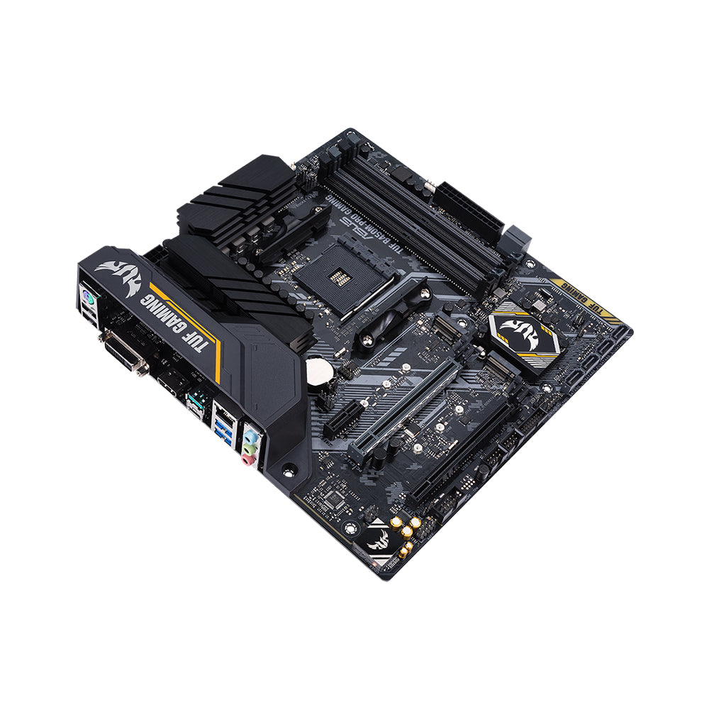 ASUS TUF B450M-PRO GAMING Micro ATX Motherboard - AM4, AMD B450, DDR4, PCIe 3.0, Aura Sync RGB