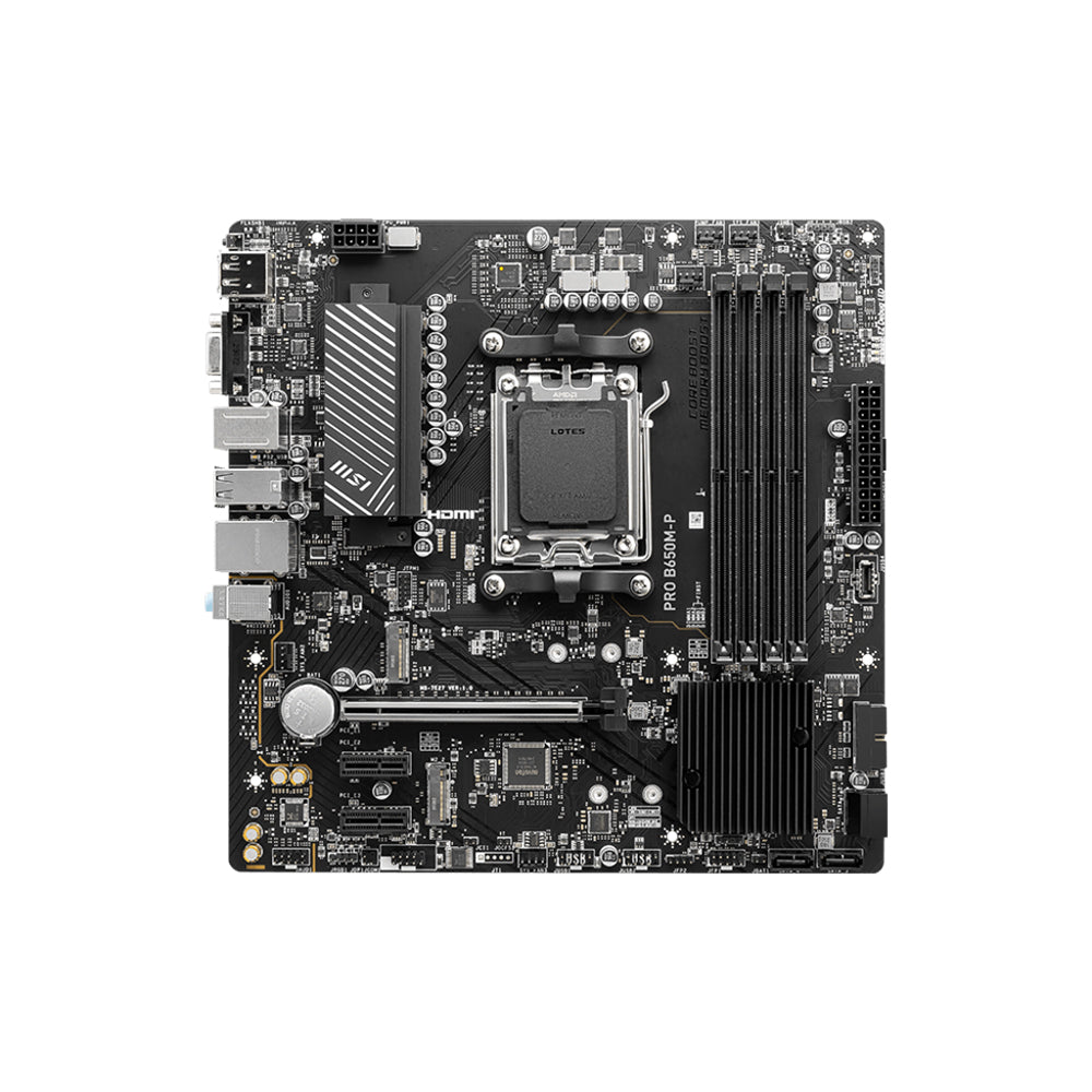 MSI PRO B650M-P Motherboard - AM5, DDR5, PCIe 4.0, Micro-ATX