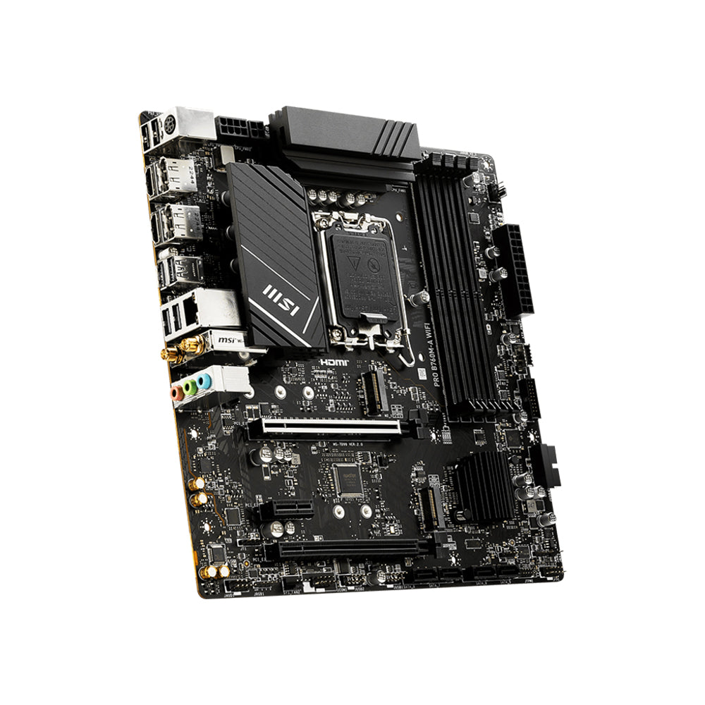 MSI PRO B760M-A WIFI Motherboard - LGA 1700, DDR4, PCIe 4.0, Micro-ATX