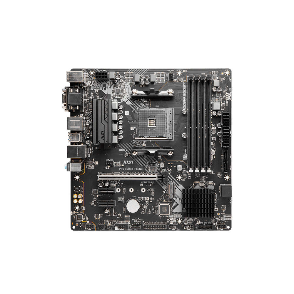 MSI PRO B550M-P GEN3 Motherboard - AM4, DDR4, PCIe 3.0, Micro-ATX