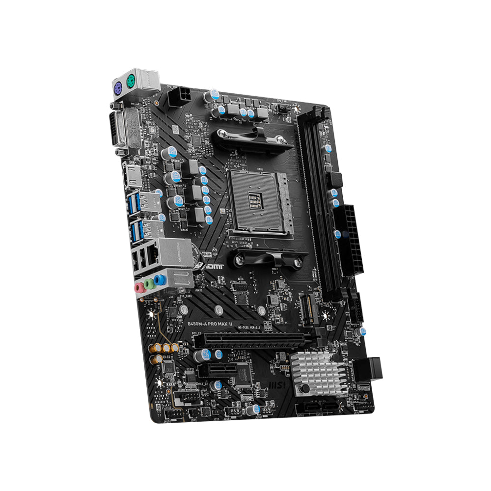 MSI B450M-A PRO MAX II Motherboard - AM4, DDR4, PCIe 3.0, Micro-ATX