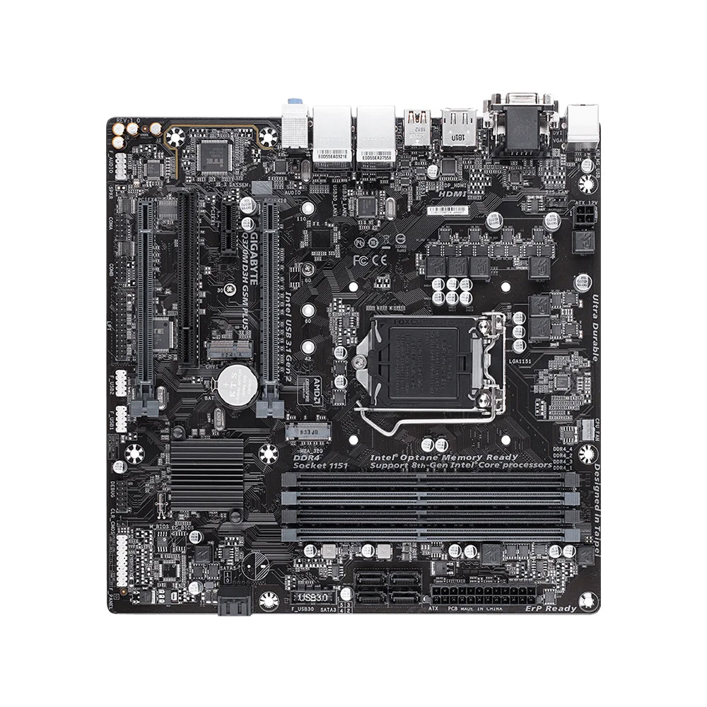 Gigabyte Q370M D3H GSM PLUS (rev. 1.0) Motherboard - LGA 1151, Intel Q370, DDR4, Micro ATX