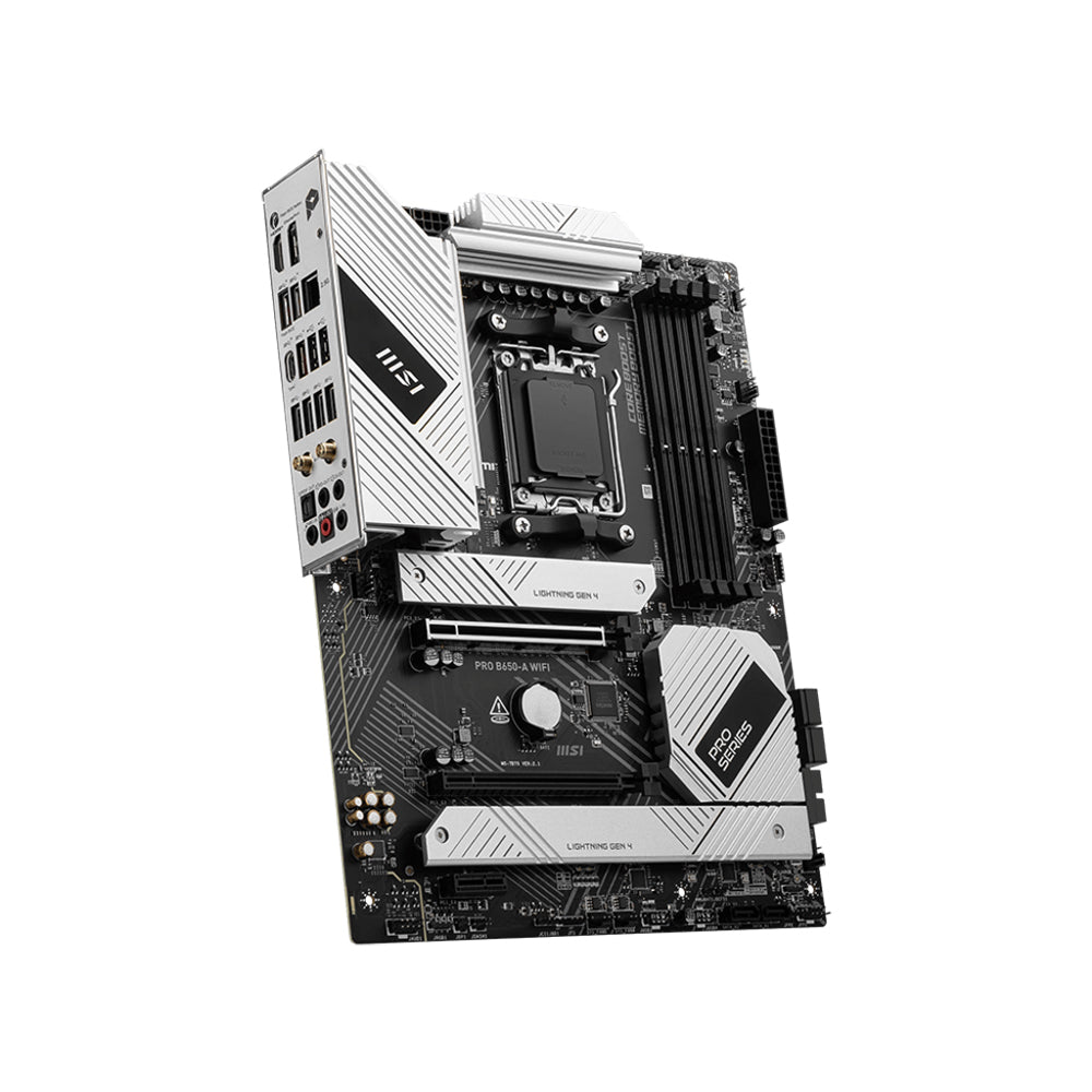 MSI PRO B650-A WIFI Motherboard - AM5, DDR5, PCIe 4.0, ATX
