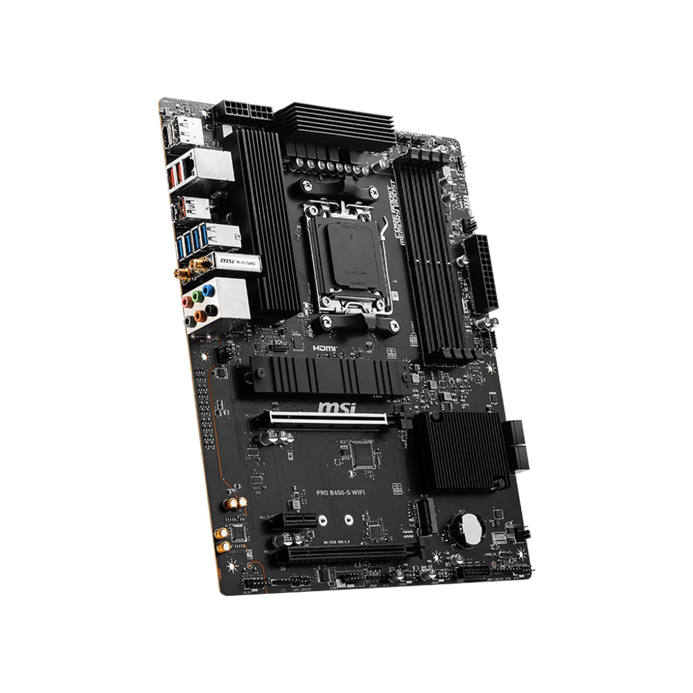 MSI PRO B650-S WIFI Motherboard - AM5, DDR5, PCIe 4.0, ATX