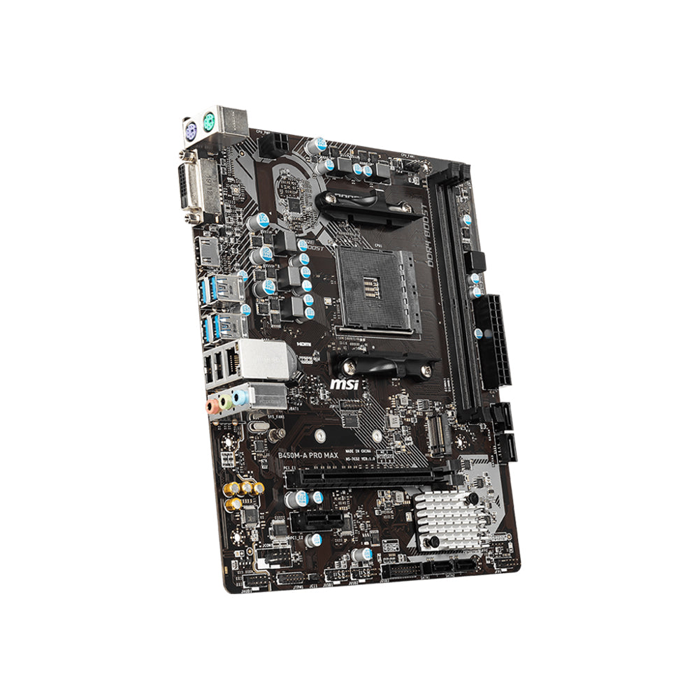MSI B450M-A PRO MAX Motherboard - AM4, DDR4, PCIe 3.0, Micro-ATX