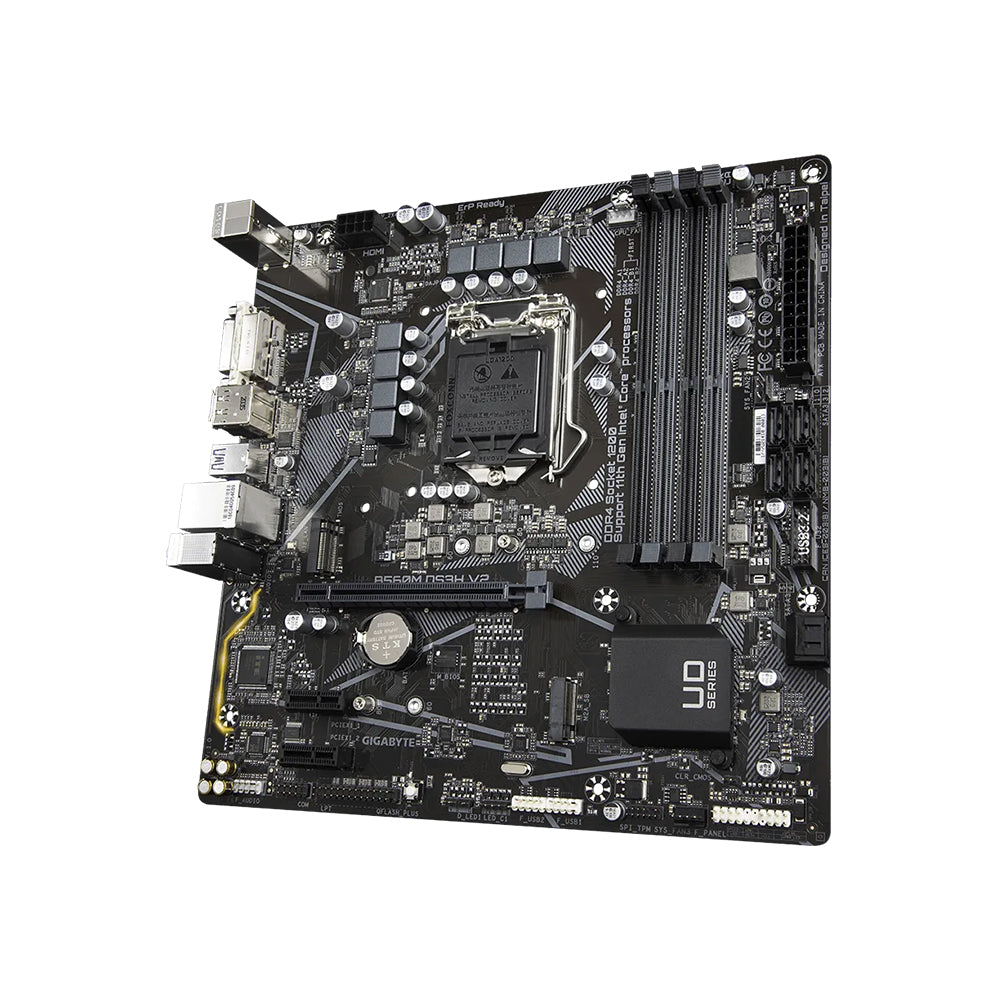 Gigabyte B560M DS3H V2 Motherboard - LGA 1200, Intel B560, DDR4, Micro ATX