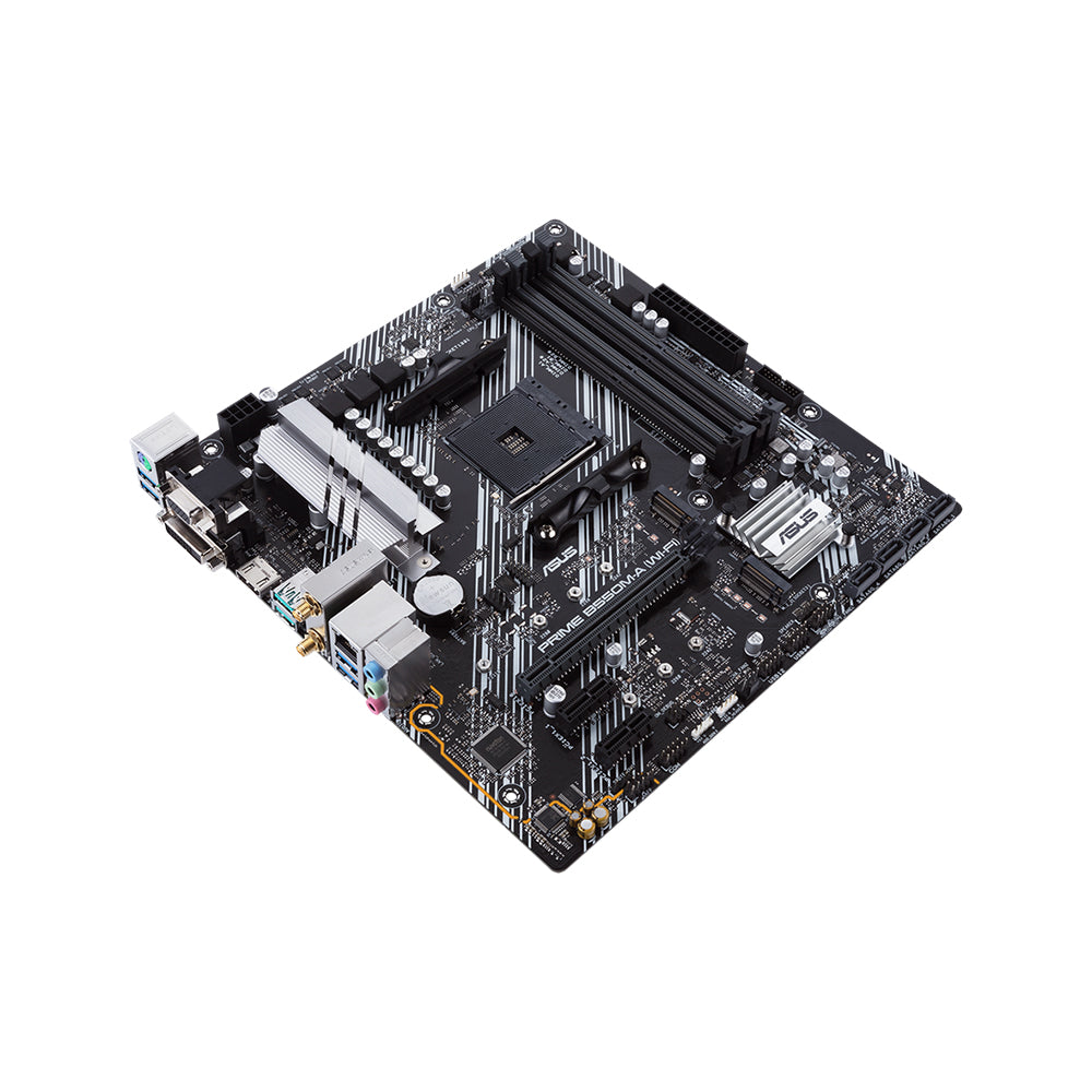 ASUS PRIME B550M-A (WI-FI) Micro ATX Motherboard - AM4, AMD B550, DDR4, PCIe 4.0, Wi-Fi 6