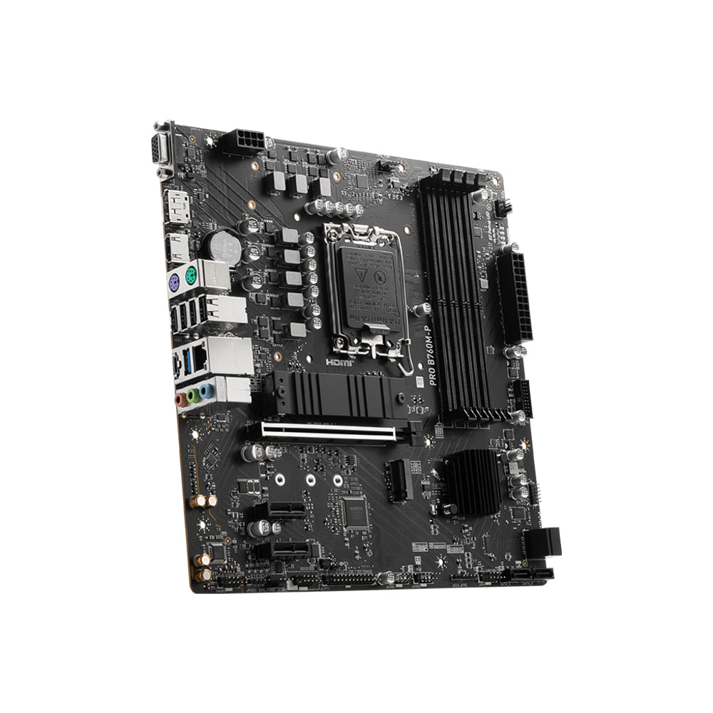 MSI PRO B760M-P DDR4 Motherboard - LGA 1700, DDR4, PCIe 4.0, Micro-ATX