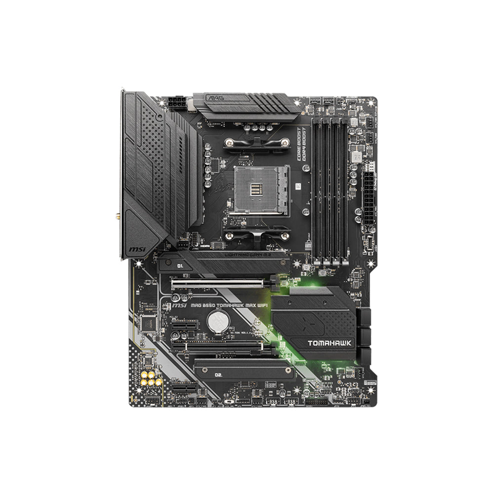 MSI MAG B550 Tomahawk MAX Wi-Fi Motherboard - ATX, DDR4, PCIe 4.0, AMD Ryzen Compatible