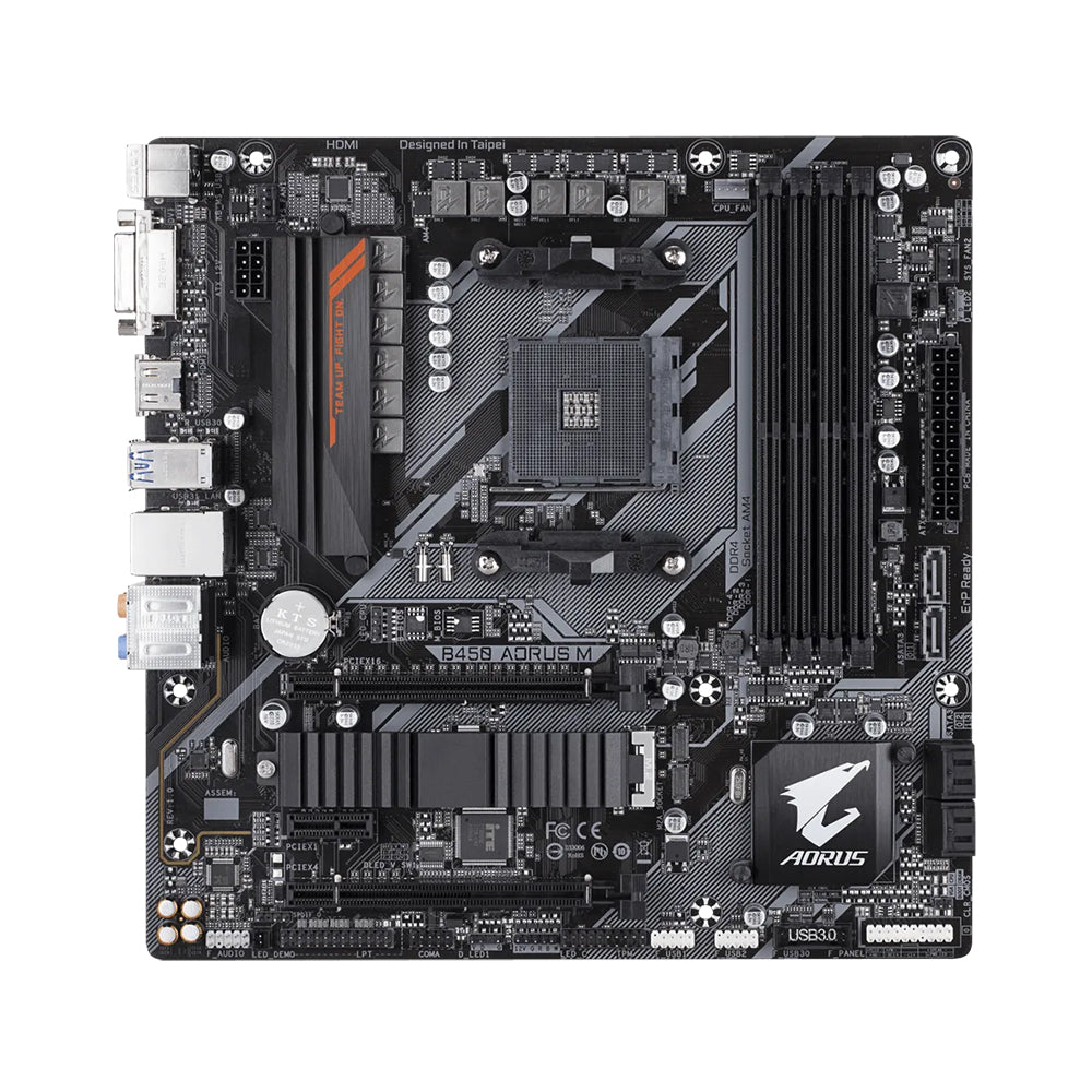 Gigabyte B450 AORUS M Motherboard - LGA AM4, AMD B450, DDR4, Micro ATX