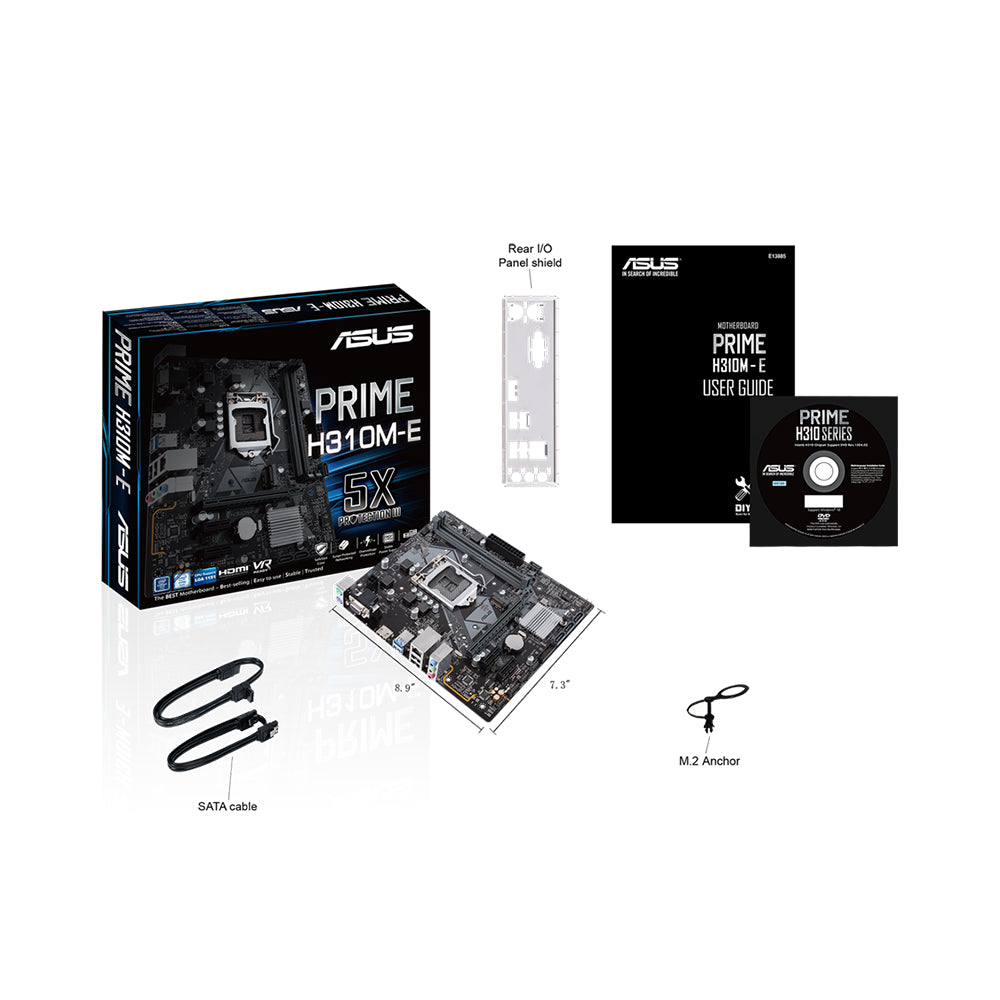 ASUS PRIME H310M-E Micro ATX Motherboard - LGA 1151, Intel H310, DDR4, HDMI, M.2 Support