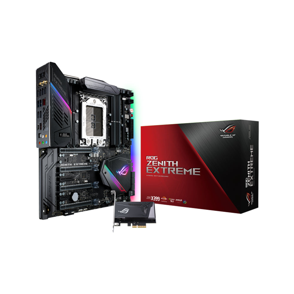ASUS ROG Zenith Extreme Motherboard - AM4, AMD X399, DDR4, PCIe 3.0, Aura Sync RGB