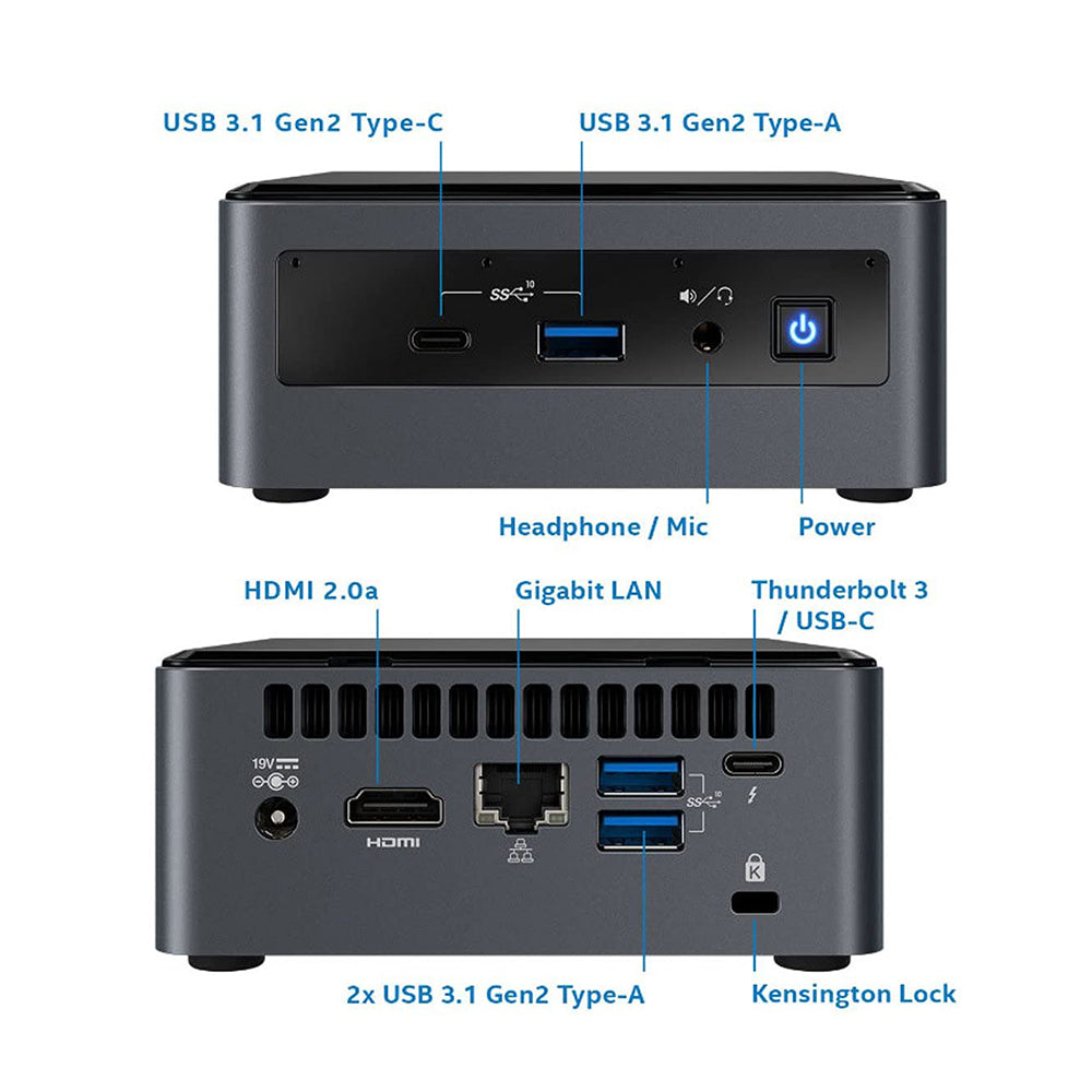 Intel NUC 10 Performance Kit BXNUC10i5FNH - Mini PC with Core i5-10210U Processor