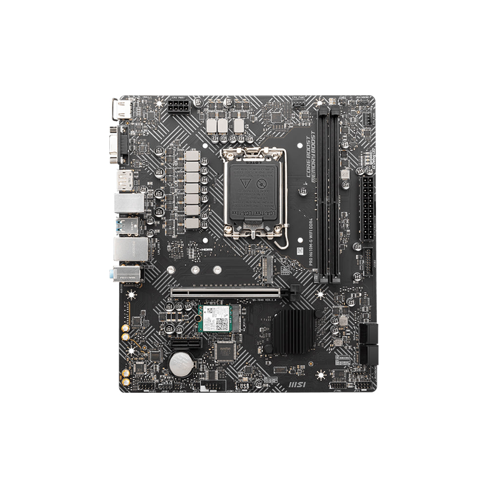 MSI PRO H610M-G WIFI DDR4 Motherboard - LGA 1700, DDR4, PCIe 4.0, Micro-ATX