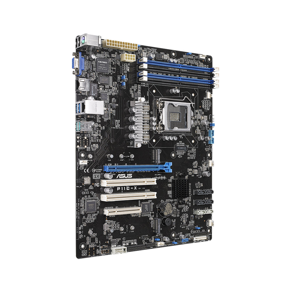 ASUS P11C-X Motherboard - Intel Xeon E, DDR4, ATX, Dual LAN, Rack-Optimized