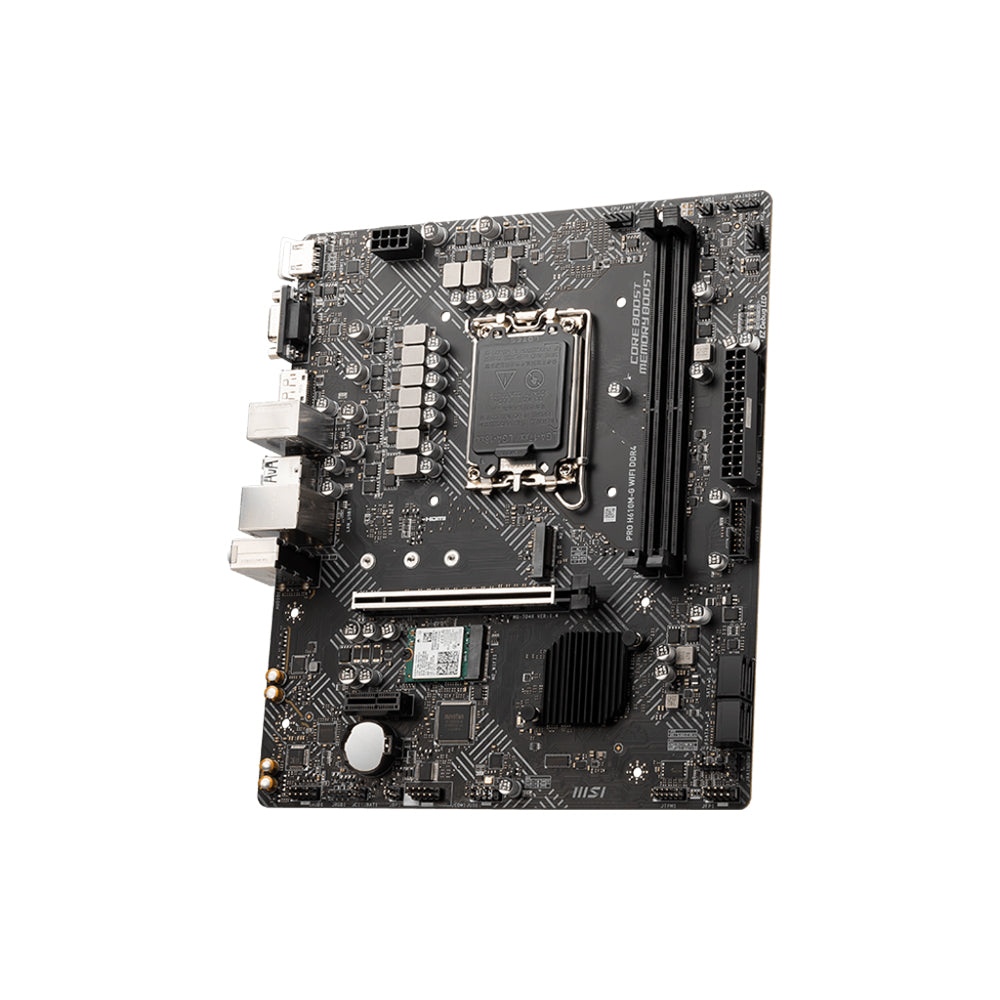 MSI PRO H610M-G WIFI DDR4 Motherboard - LGA 1700, DDR4, PCIe 4.0, Micro-ATX