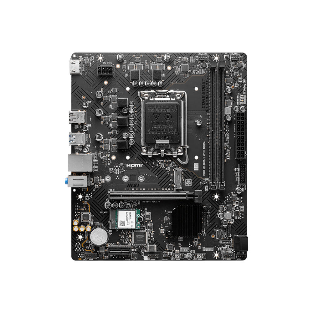 MSI PRO H610M-S WIFI DDR4 Motherboard - LGA 1700, DDR4, PCIe 4.0, Micro-ATX