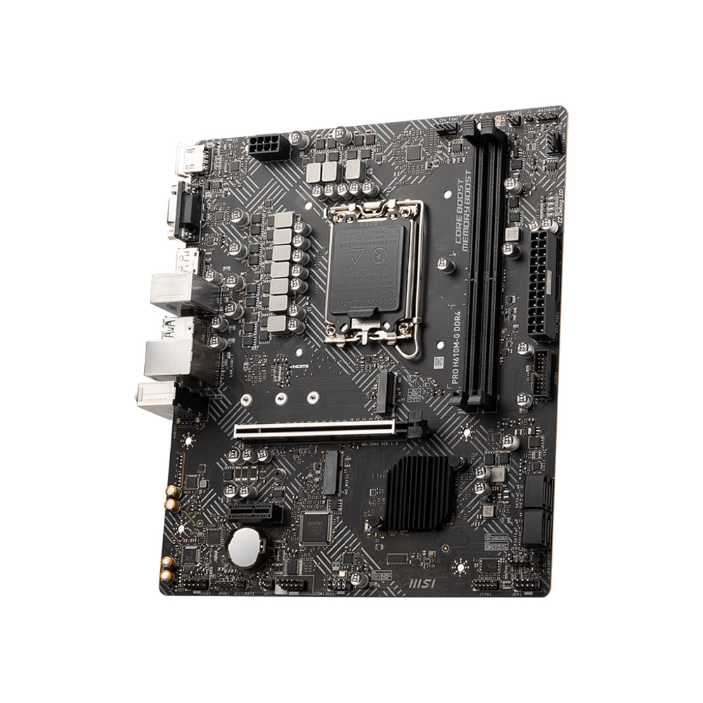 MSI PRO H610M-G DDR4 Motherboard - LGA 1700, DDR4, PCIe 4.0, Micro-ATX