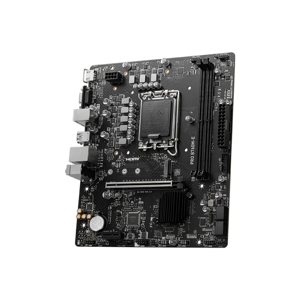 MSI PRO B760M-E DDR4 Motherboard - LGA 1700, DDR4, PCIe 4.0, Micro-ATX