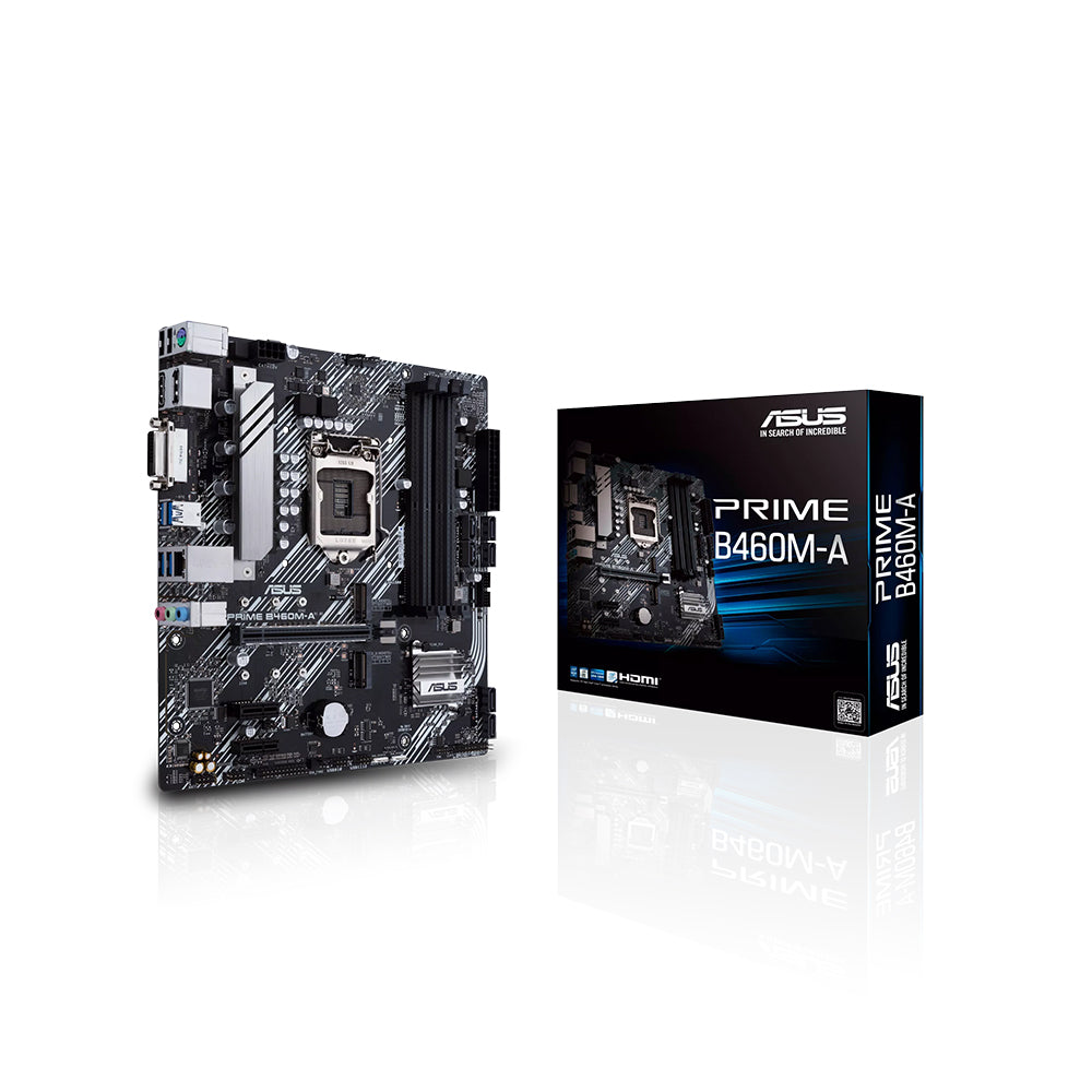 ASUS PRIME B460M-A Micro ATX Motherboard - LGA 1200, Intel B460, DDR4, Dual M.2, HDMI, DisplayPort