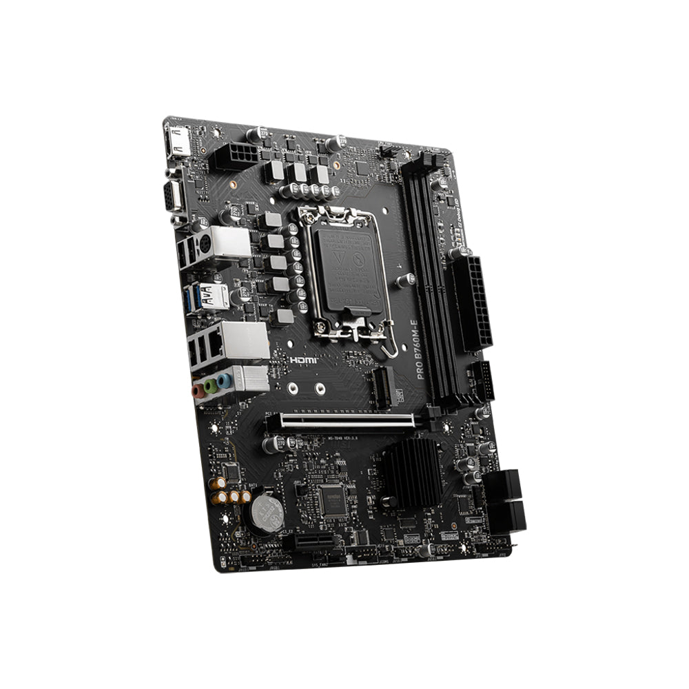 MSI PRO B760M-E DDR4 Motherboard - LGA 1700, DDR4, PCIe 4.0, Micro-ATX